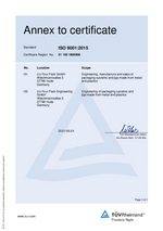 Annex to the certificate